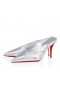 Christian Louboutin Miss Z Slimimule 80 Mm Mules Laminated Calf Leather Silver