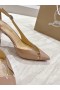 Christian Louboutin Posticha Slingback Pumps 80mm Leather And Pvc Nude