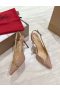 Christian Louboutin Posticha Slingback Pumps 80mm Leather And Pvc Nude