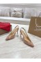 Christian Louboutin Posticha Slingback Pumps 80mm Leather And Pvc Nude