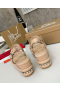 Christian Louboutin Pyraclou 60 mm Espadrilles Leather With Strass Nude