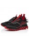 Christian Louboutin Sharkymax Running Men Sneakers Calf Leather And Spikes Version Black