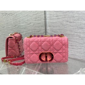 CD Nuevo Caro Bolsa de Pink Cannage de Mezclilla