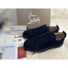 Christian Louboutin Divertido Louis Junior Baja-top Sneakers Veau Velours Azul marino