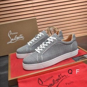 Christian Louboutin Louis Junior Orlato Zapatillas De Deporte Monocromo De Lona Gris