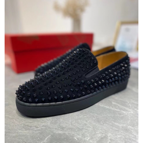 Christian Louboutin para Hombres de Rodillos-barco Plano de las Zapatillas de deporte