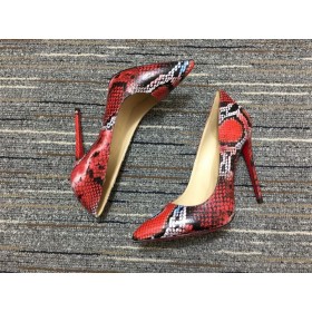 Christian Louboutin Para Kate Bombas 120mm Python Patrón de Cuero Multicolor
