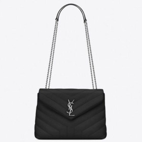 Saint Laurent Loulou De La Bolsa Pequeña Noir Matelasse De Cuero Saint Laurent Bolsas