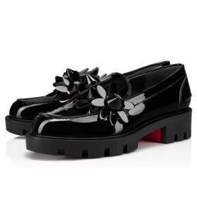 Christian Louboutin Negro mate/bk Luc/lin Bk Cuero de Patente