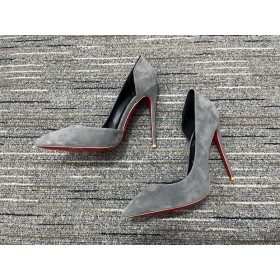 Christian Louboutin Iriza Bombas de 100mm Cuero de Gamuza Gris