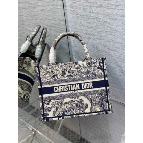 Dior Libro Tote Azul Toile de Jouy Bordado