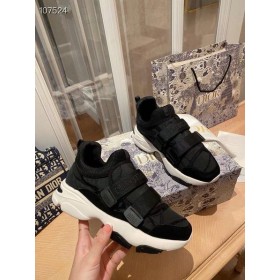 Dior D-PASEAR Zapatillas de deporte Negro Tejido Técnico Oblicua de Impresión