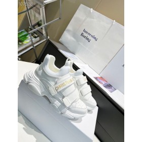 Dior D-PASEAR Zapatillas de deporte Tejido Técnico Oblicua de Impresión en Blanco