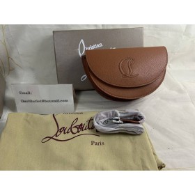 Christian Louboutin Por Mi Lado Bolso De Hombro De Cuero De Becerro Marrón