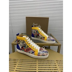Christian Louboutin Lou Picos Loubiballage Alta cima de Zapatillas Con clavos En la Versión Multi