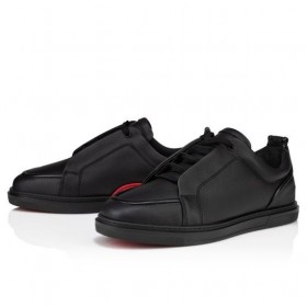 Christian Louboutin, Jimmy Zapatillas De Deporte De Los Hombres De Cuero De Becerro Y De Cuero Nappa Negro