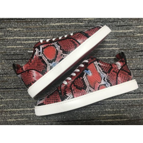 Christian Louboutin Louis Junior Zapatillas De Deporte De Python Cuero Multicolor