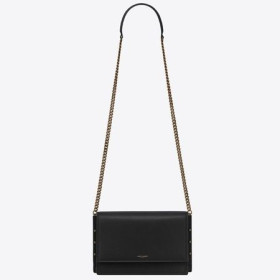 Saint Laurent Zoe Bag Negro De Piel De Becerro Saint Laurent Bolsas