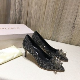 Jimmy Choo Cristais Cenicienta 65mm Bombas Negro