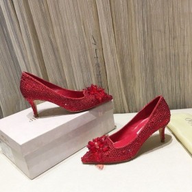 Jimmy Choo Cristais Cenicienta 65mm Bombas de Rojo