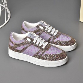 Jimmy Choo Hawaii F Baja Superior De Las Zapatillas De Deporte De Color Púrpura