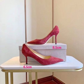 Jimmy Choo Amor de Gamuza Bombas JC Emblema Rojo