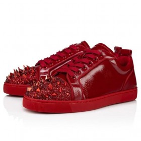 Christian Louboutin Louis Junior P Pik Pik Strass Zapatillas De Deporte Metálico De Gamuza Y Los Picos De Loubi