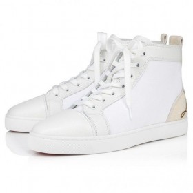 Christian Louboutin Divertido Louis Alto-Top Sneakers Olona Canva Blanco Zapatos De Christian Louboutin