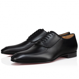 Christian Louboutin Lafitte Oxford De Cuero De Becerro Negro Zapatos De Christian Louboutin