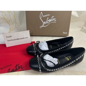 Christian Louboutin Mamadrague Picos De Bailarinas Negro Zapatos De Christian Louboutin