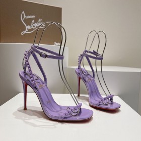 Christian Louboutin por Lo que Me 100mm Sandalias Picos de Lila CL Zapatillas