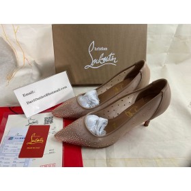 Christian Louboutin Bombas Locuras de Strass 85mm Versión Light Red de Seda