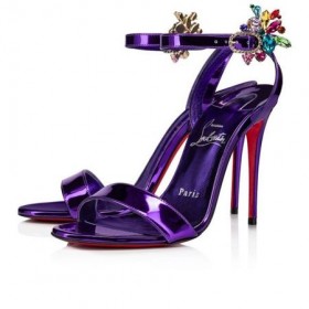 Christian Louboutin Sandalias de Goldie Joli 100 mm Elektra/lin Elektra Specchio