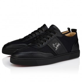 Christian Louboutin Retero Sneakers Grained Calf Leather Black