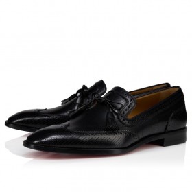 Christian Louboutin Grave Moc Loafers Calf Leather Black