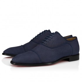 Christian Louboutin Greggory Oxfords Nubuck Leather Zaffiro