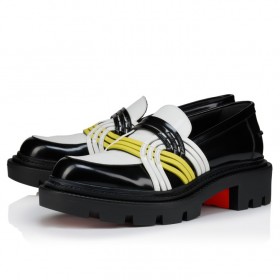 Christian Louboutin Moc College Gaagal Loafers Abrasivato Calf Leather Black