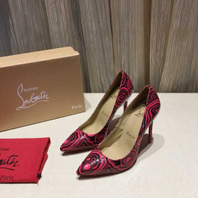 Christian Louboutin So Kate 120mm Pumps Patent Leather Black Pink