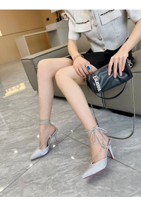 Christian Louboutin Astrid Encaje Strassita 85 Mm De Tiras Bombas Metálicas De Gamuza Y Strass Cristal