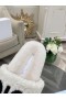 ديور الشرائح مطرزة القطن الأبيض Shearling