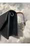كريستيان لوبوتان Loubi54 Crossbody مخلب Velluto Strass الجلود من جلد الغزال الأسود