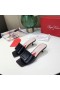 Roger Vivier تغطية مشبك 45mm البغال من الجلد الأسود