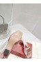 Roger Vivier مكعب الكريستال كعب البغال الوردي المخملية