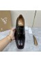 Christian Louboutin Chambelimonk Derbies Patent Leather Black Brown