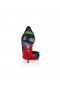Christian Louboutin Iriza Flower Strass 100 Mm Pumps "Flower" Printed Crepe Satin And Strass Multicolor