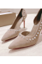 Christian Louboutin Iriza Pumps Spikes 100mm Veau Velours Powder