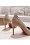 Christian Louboutin Iriza Pumps Spikes 100mm Veau Velours Powder
