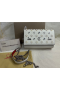 Christian Louboutin Paloma Clutch Grained Calf Leather and Spikes White