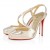 Christian Louboutin Loubiella 100 Mm Slingback Pumps Lizard Printed Laminated Calf Leather Platine