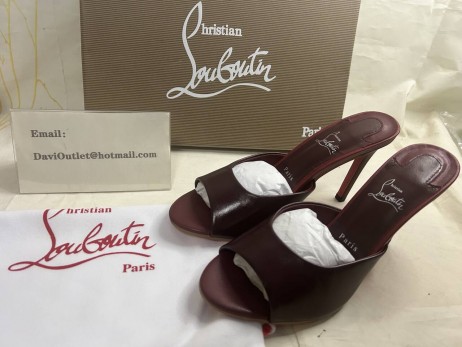 Christian Louboutin Me Dolly 100mm Mules Nappa Leather Chocolate